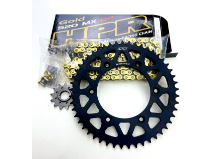 HPR MX GOLD Chain Kit BLACK 14-49 – KTM / Husqvarna / GASGAS 125–500 SX, EXC, FC, FE, EC (2017–2025)