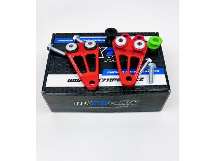 Horní gumově uložené držáky motoru – Ducati Desmo 450 (2025–2026), červené