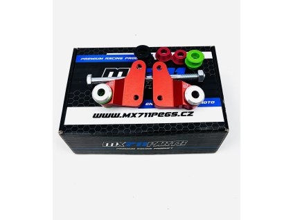 Lower Rubber-Isolated Engine Mounts – Ducati Desmo 450 (2026) Red