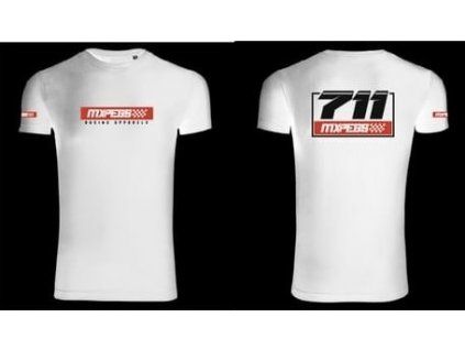 Tričko bílé MX711PEGS červené logo