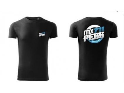 Tričko černé modré logo MX711PEGS