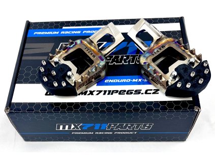 Stainless steel MX711PEGS SM KTM/Husqvarna 2017-2022 SX-F SM-F 125-500 MX711PEGS STORM SUPERMOTO