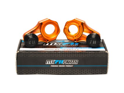 Napínák řetězu se slidery Forza oranžový osa 22mm KTM, Husqvarna, GasGas – kompatibilní s TC, FC, FS, FX, SX, SX-F, SMR, XC (2023–2025) a EXC, FE, TE, EC (2024–2025)
