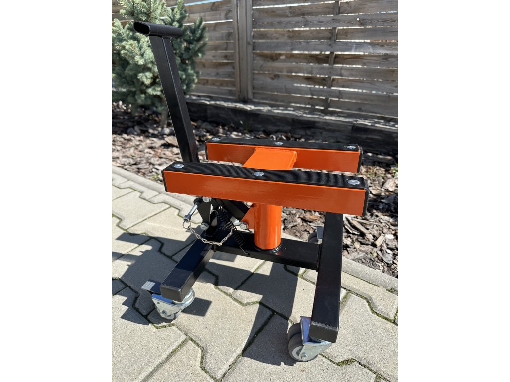 Mechanical motorcycle stand MX wheels - multiple colors