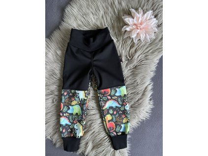 Kalhoty ze zimního softshellu DINO s černou vel. 92