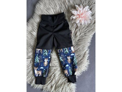 Kalhoty ze zimního softshellu LES V ZIMĚ vel. 92