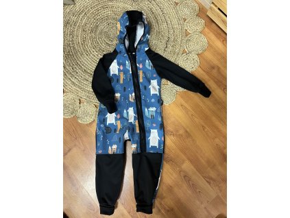 Kombinéza ze zimního softshellu Modrý les vel.86/92