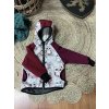 Softshellová bunda s beránkem SOVIČKY s bordo 110/116
