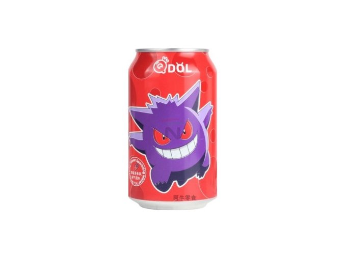 qdol pokemon gengar sparkling water drink strawberry 330ml