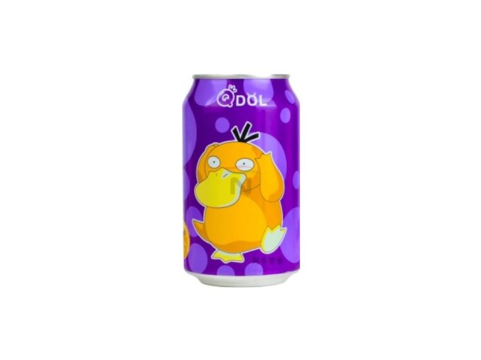 qdol pokemon psyduck sparkling water drink grape 330ml