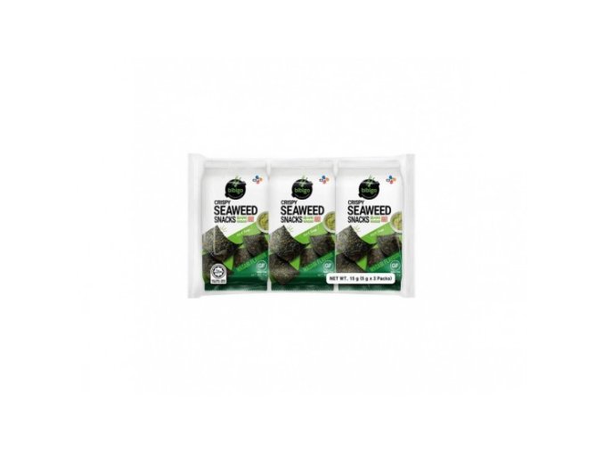 Bibigo Korejské Řasy Chipsy Wasabi 3x5g 89,9kc