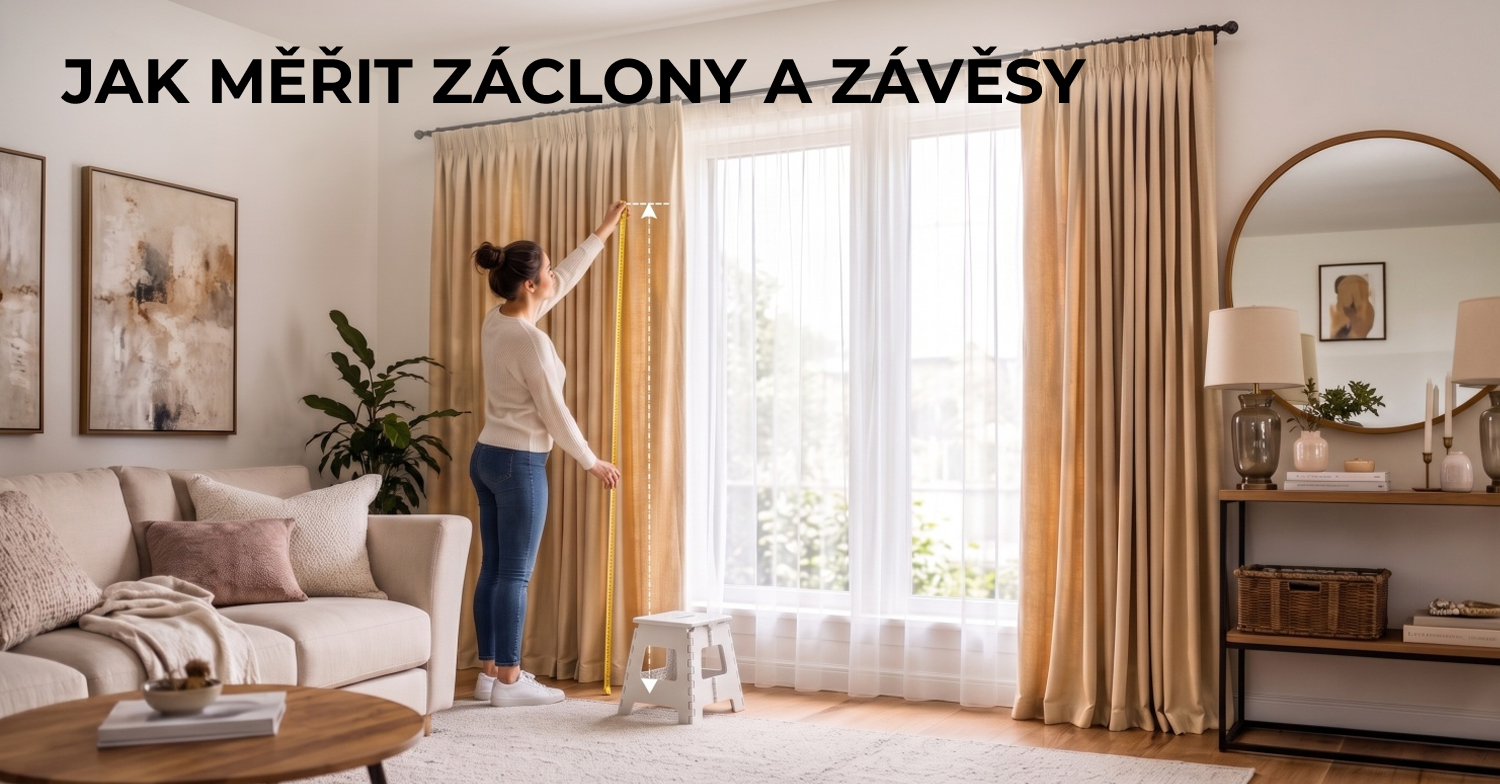 Jak správně změřit záclony a závěsy: šířka, délka a řasení krok za krokem