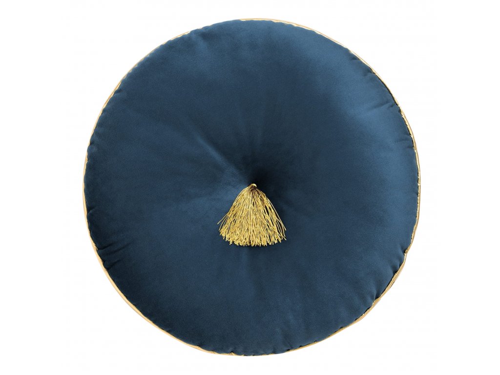 Polštář s výplní ALINA modrá Ø 40 cm Mybesthome