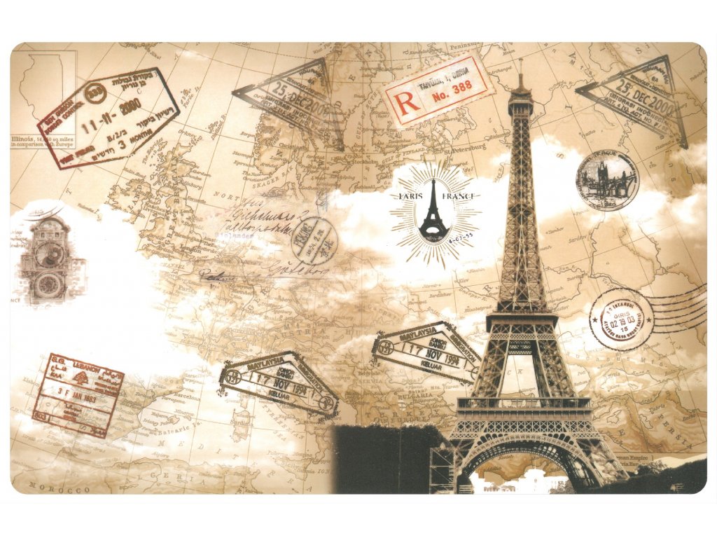 Prostírání PARIS FRANCE 29x43 cm motiv Eifelovka Mybesthome