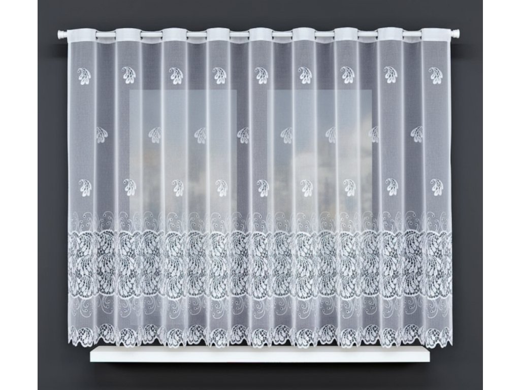 Screenshot 2025 12 18 at 20 15 48 Produkt Dekorační žakárová záclona s řasící páskou LUSYA 150 bílá 400x150 cm MyBestHome mybesthome.cz