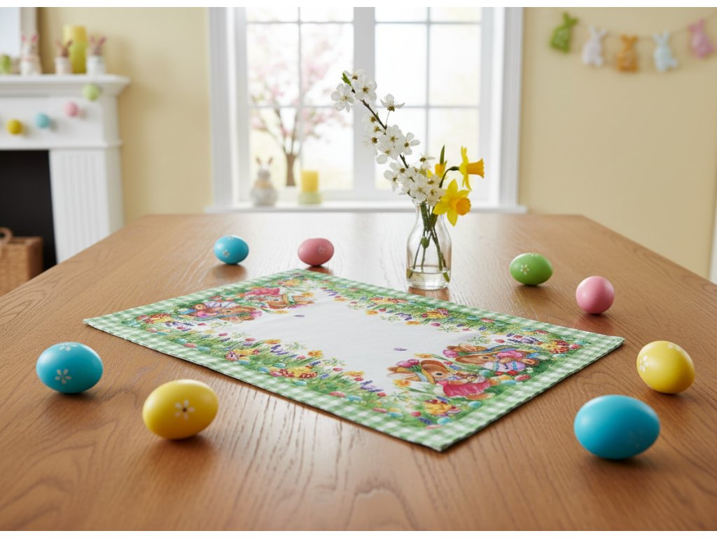 Velikonoční dekorační ozdobný ubrousek EASTER COLORS 32x45 cm Mybesthome