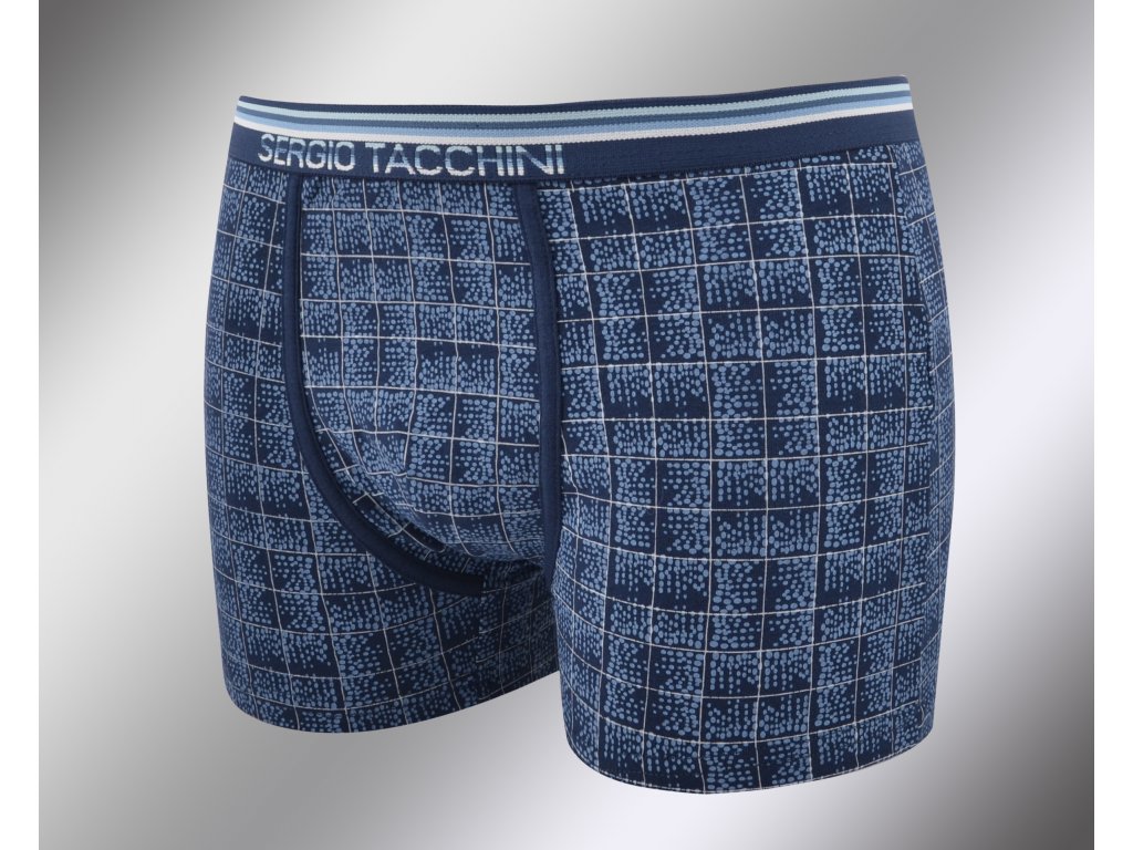 Pánské vzorované boxerky 17900 blu Sergio Tacchini
