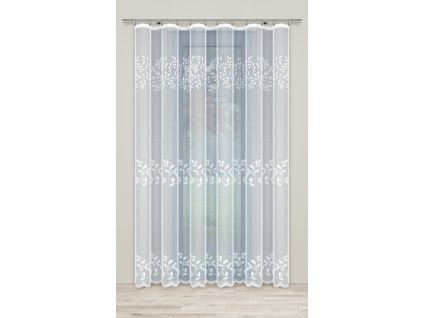 Dekorační žakárová záclona s řasící páskou WENDYS 250 bílá 200x250 cm MyBestHome