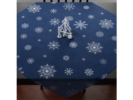 Ubrus SNOWFLAKE modrá 85x85 cm Mybesthome