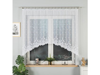 Kvalitní krátká oblouková hotová dekorační záclona