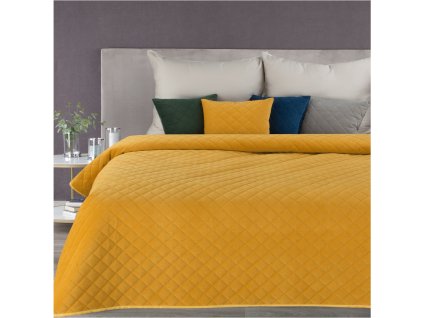 Přehoz na postel CELESTE 220x240 cm mustard/hořčicová Mybesthome