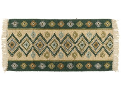 Kusový oboustranný vzorovaný koberec Kusový oboustranný vzorovaný koberec KILIM - ROMBY zelená více rozměrů Multidecor