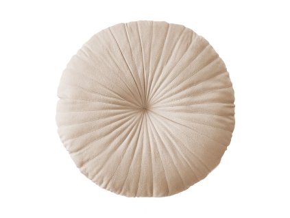 Polštář s výplní MILO krémová Ø 45 cm x 15 cm Mybesthome