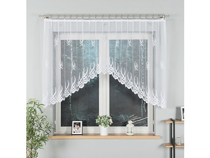 Dekorační oblouková krátká záclona GOSIA 120 bílá 250x120 cm MyBestHome