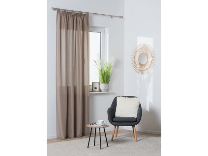 Dekorační závěs s řasící páskou TAPE OXFORD 140x260 cm taupe (cena za 1 kus) MyBestHome