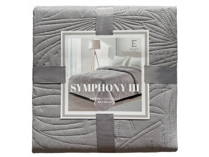 Přehoz na sedačku - pohovku - postel SYMPHONY II. stříbrná 200x220 cm Mybesthome