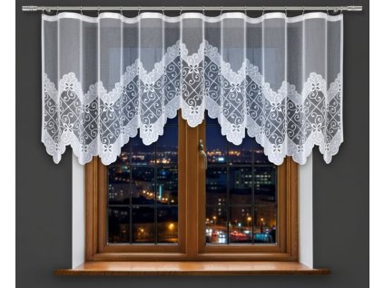 Screenshot 2025 12 19 at 11 30 55 Produkt Dekorační žakárová záclona s řasící páskou SIBEL 90 bílá 300x90 cm MyBestHome mybesthome.cz