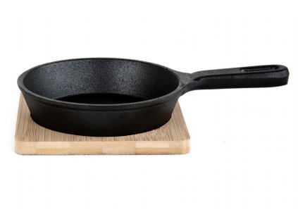 Pánev | ANDREAS | litinová s bambusovou podložkou | 21x12 cm | ALL 940785