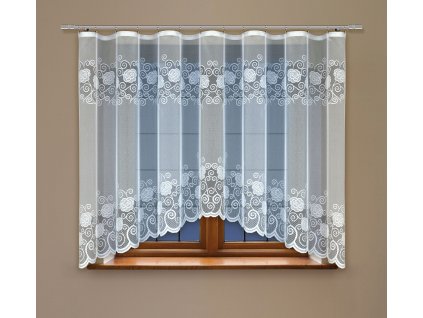 Dekorační žakárová záclona s řasící páskou BRIAN 140 bílá 300x140 cm MyBestHome