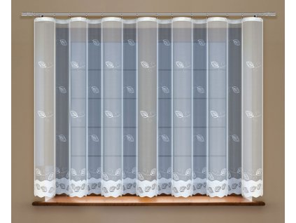 Dekorační žakárová záclona s řasící páskou HELLEN 140 bílá 300x140 cm MyBestHome