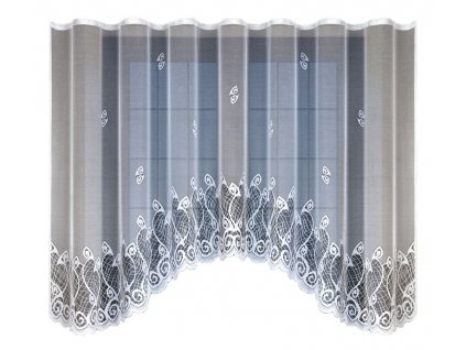 Dekorační žakárová záclona s řasící páskou LUCKY 160 bílá 400x160 cm MyBestHome