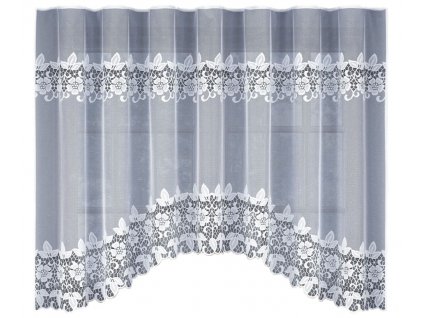 Dekorační žakárová záclona s řasící páskou MARTHA 150 bílá 300x150 cm MyBestHome