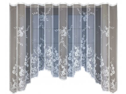 Dekorační žakárová záclona s řasící páskou RUTH 160 bílá 300x160 cm MyBestHome