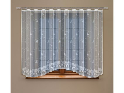 Dekorační žakárová záclona s řasící páskou RIKI 160 bílá 300x160 cm MyBestHome