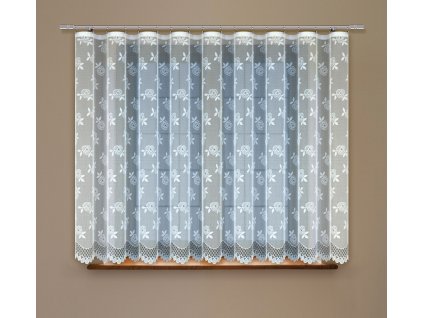 Dekorační žakárová záclona s řasící páskou GALINA 130 bílá 300x130 cm MyBestHome