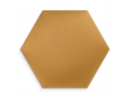 Čalouněný nástěnný panel HEXAGON 40x35 cm mustard/hořčicová MyBestHome