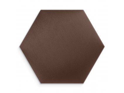 Čalouněný nástěnný panel HEXAGON 40x35 cm hnědá MyBestHome