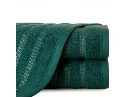 Bavlněný froté ručník s proužky JUDYTA 50x90 cm, zelená, 500 gr Mybesthome