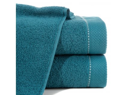 Bavlněný froté ručník s proužky DASY 50x90 cm, tyrkysová, 500 gr Mybesthome
