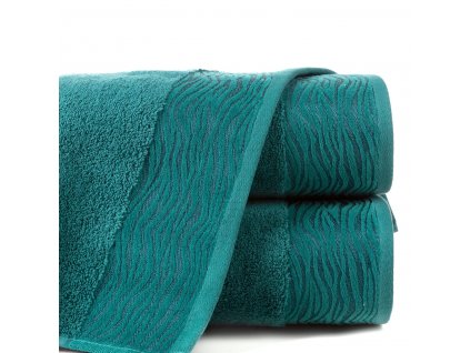 Bavlněný froté ručník s proužky DAFNA 50x90 cm, tyrkysová, 500 gr Mybesthome