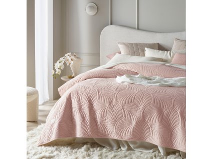 Přehoz na postel FEELING 220x240 cm pudrová růžová Mybesthome