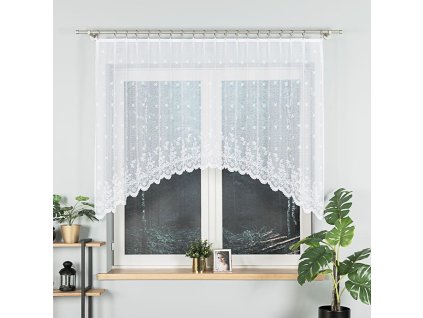 Dekorační oblouková krátká záclona KAROLINA 120 bílá 250x120 cm MyBestHome