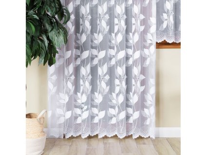 Dekorační vzorovaná záclona MARTYNA LONG bílá 200x250 cm (cena za 1 kus dlouhé záclony) MyBestHome