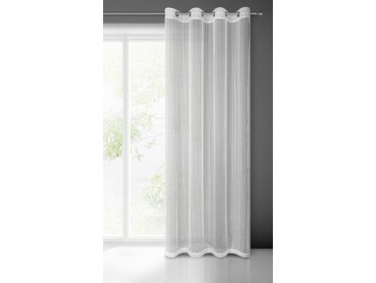 Dekorační záclona s leskem s kroužky SOLO bílá 140x250 cm (cena za 1 kus) MyBestHome