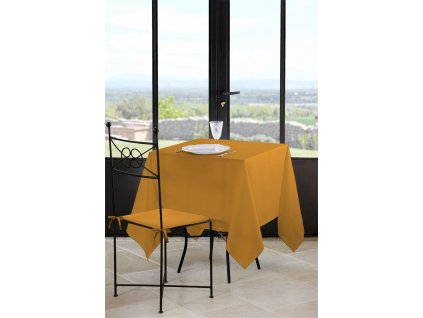Ubrus na stůl NELSON, mustard/hořčicová 180x180 cm France