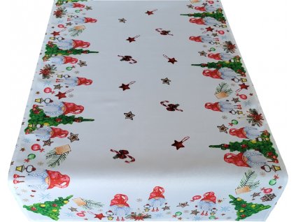 Vánoční ubrus - běhoun na stůl CHRISTMAS HELLO 40x180 cm Mybesthome